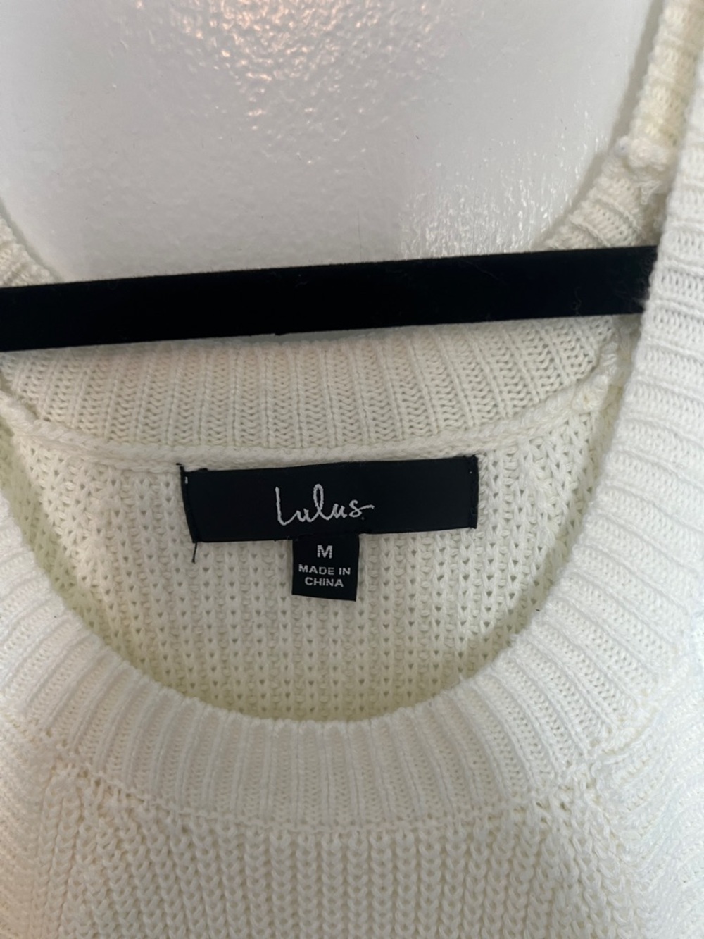 Lulu's Cream Ribbed Halter Tank - Picture 3 of 3